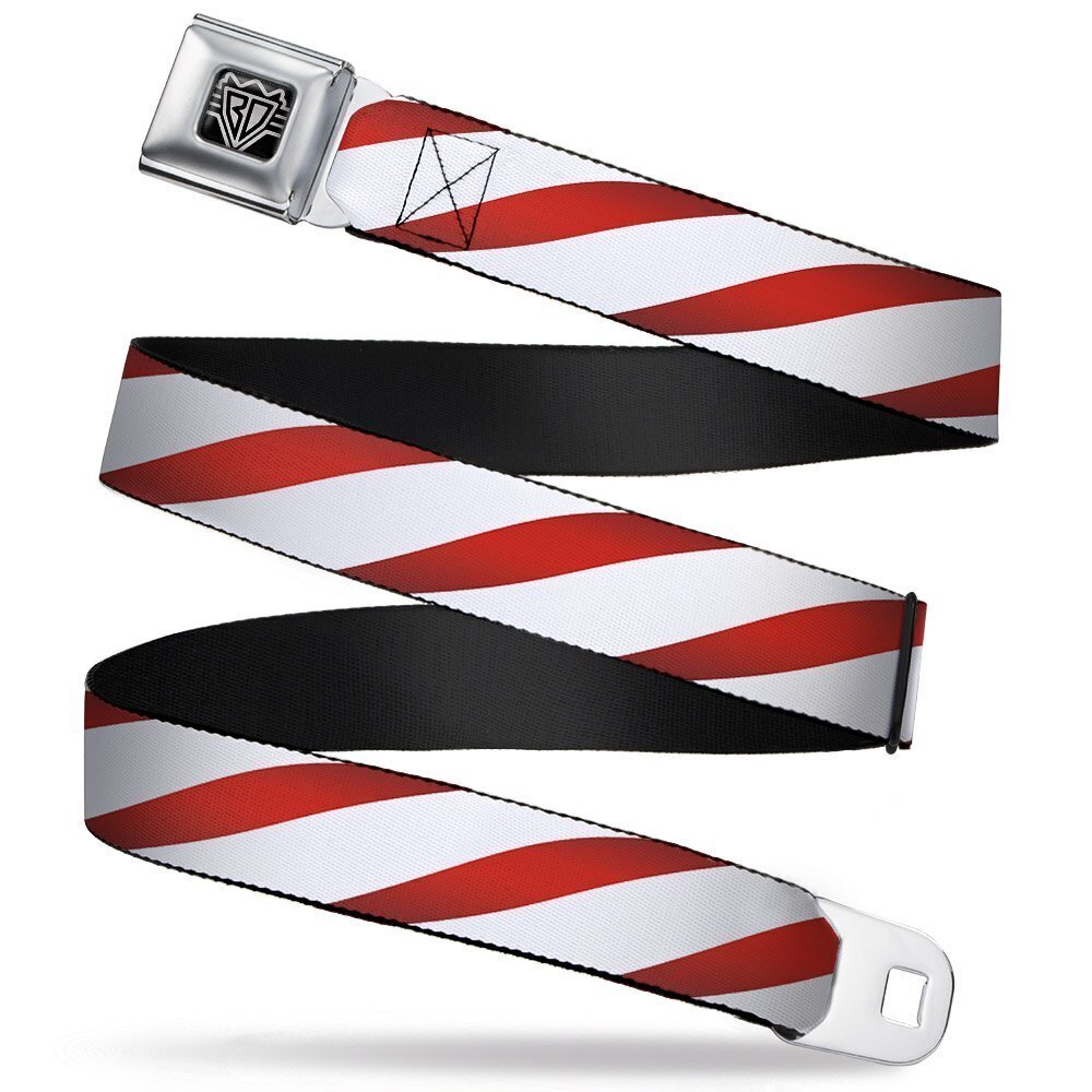 4787 Seatbelt Belt - Candy Cane - 1.5" Wide - 32-52 Inches in Length